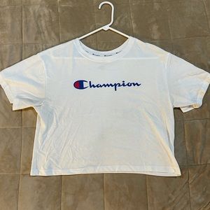 White Champion Crop Top size Medium